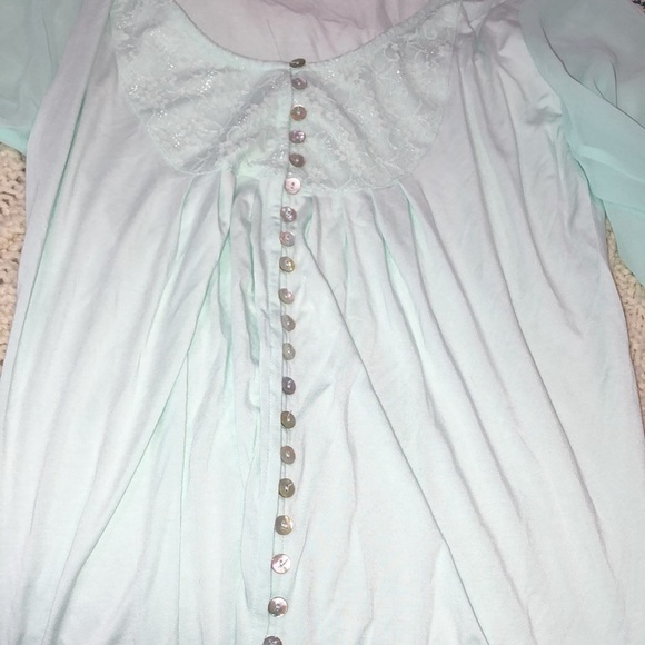 Soft Surroundings size small mint green color top - Picture 4 of 5